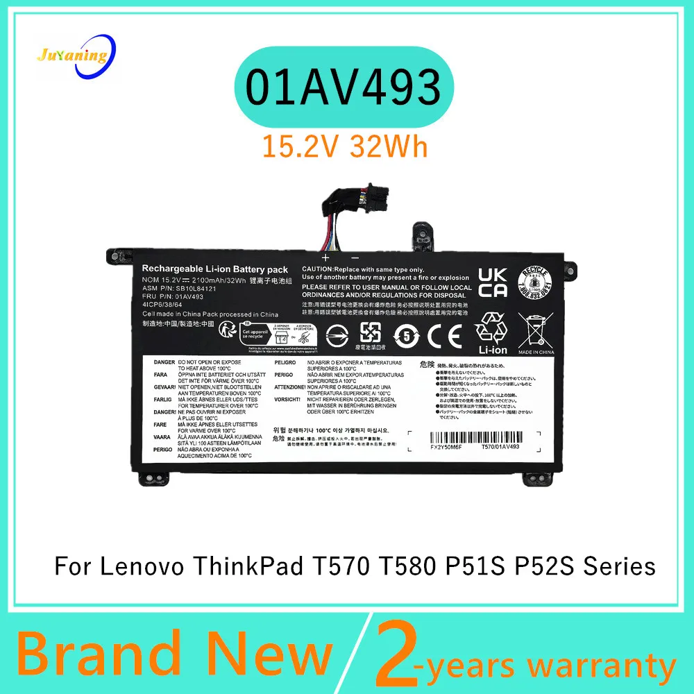 01AV493 SB10L84123 Laptop Battery For Lenovo Thinkpad P52S T580 P51S T570 00UR890 00UR891 00UR892 SB10L84122 SB10L84121