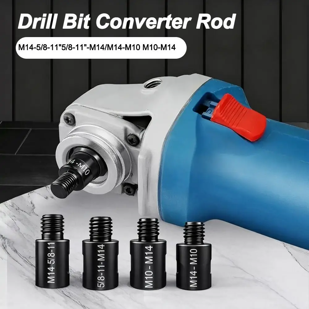 Portable Drill Bit Converter Rod M10 To M14 To 5/8-11 Angle Grinder Accessories American Thread Connector Multifunctional