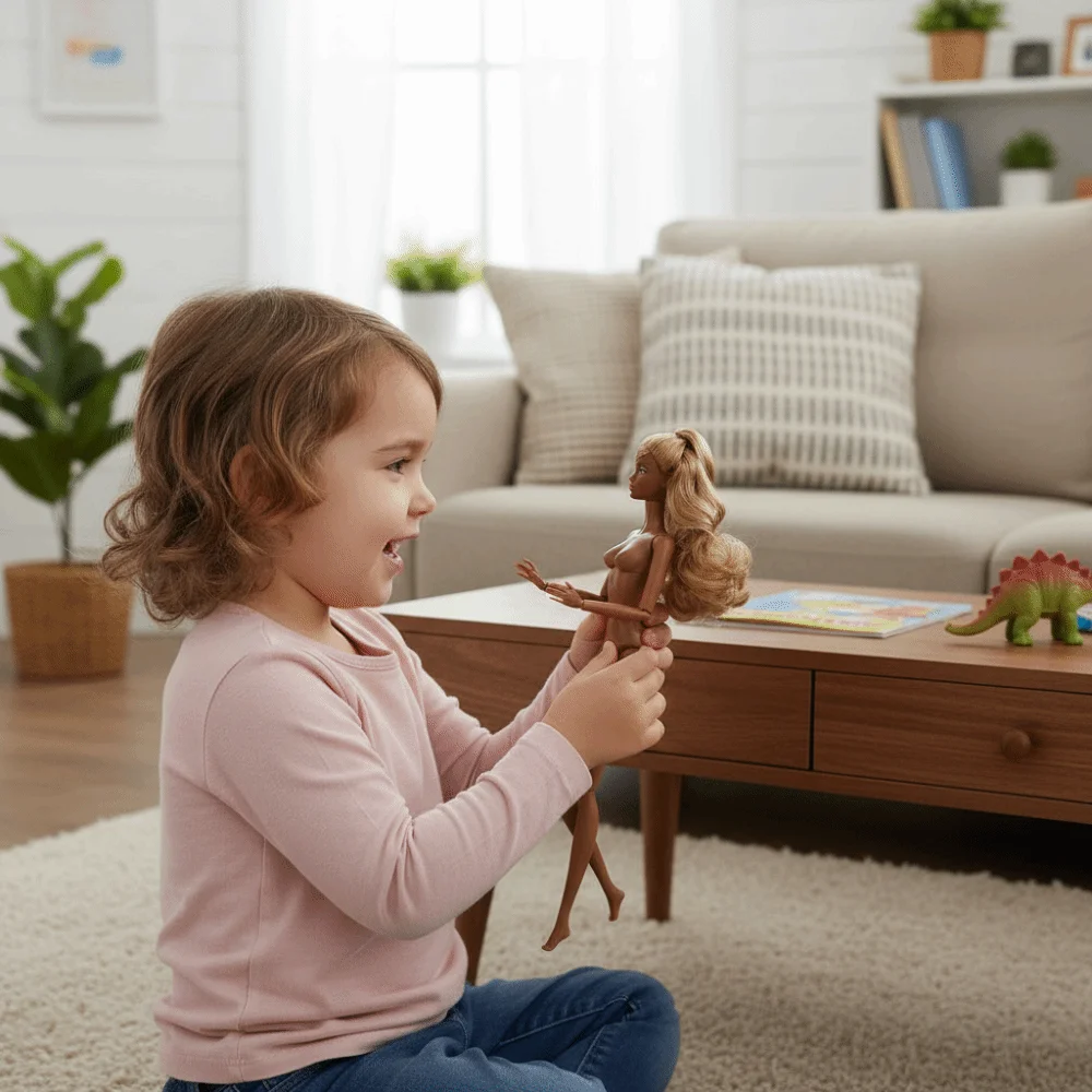 

Girls European Supermodel Nude Curly Hair Dress Up 1/6 Model 32cm Dark Skin Action Figure Body DIY