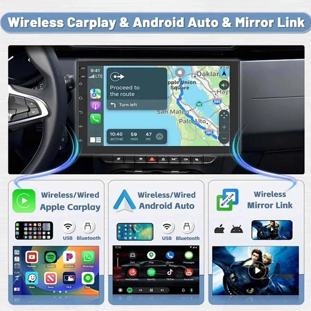 Android14 Per Hyundai H1 Grand Starex i8000 TQ 2007-2015 Multimediale Auto di Navigazione GPS Lettore DVD Wifi Radio Stereo No 2din WiFi