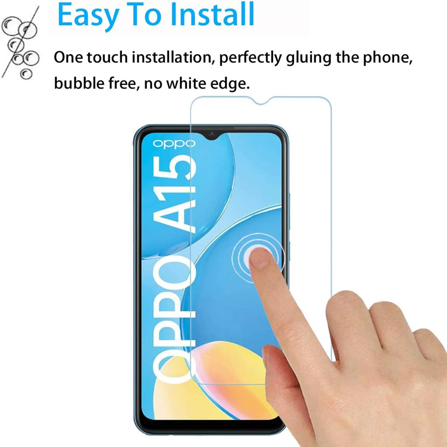A15 A15s For OPPO Tempered Glass