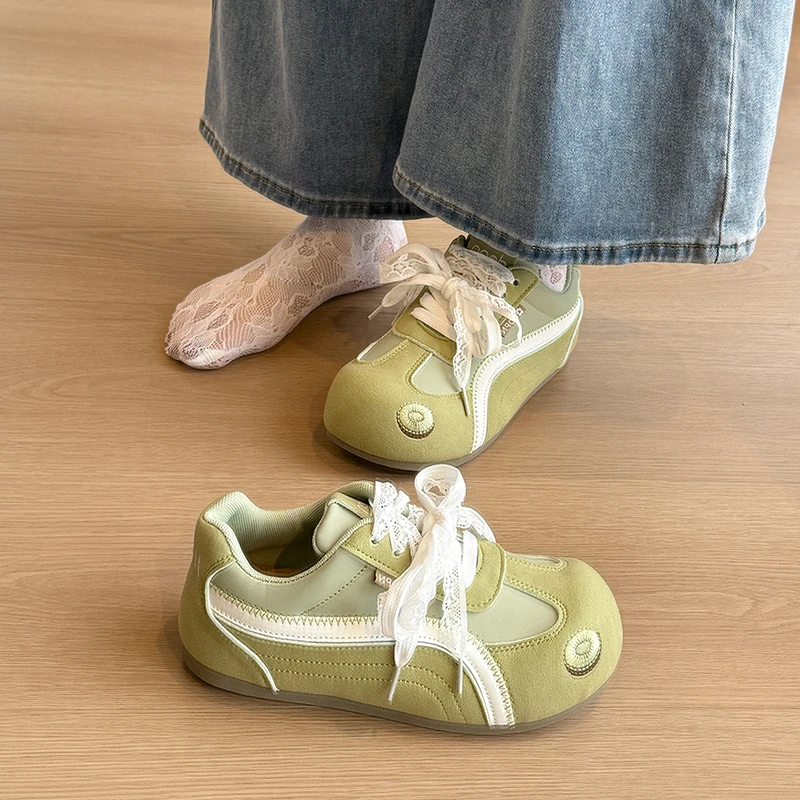 Women's Fashion Not Tired Feet Comfortable Sneakers 2026 Spring and Autumn New Stitching Design Non-slip Walking Casual Shoes