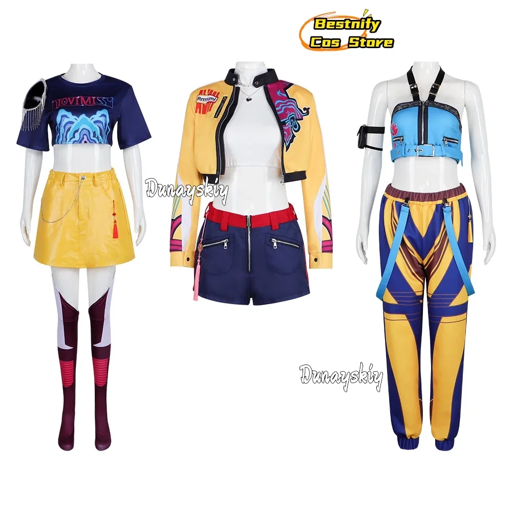 أزياء كوسبلاي كوس هانترز نجم لومي ميرا زوي التأثيرية أزياء أنيمي لعب الأدوار KPop شيطان مجموعة كاملة بدلة فتاة للنساء للهالوين D