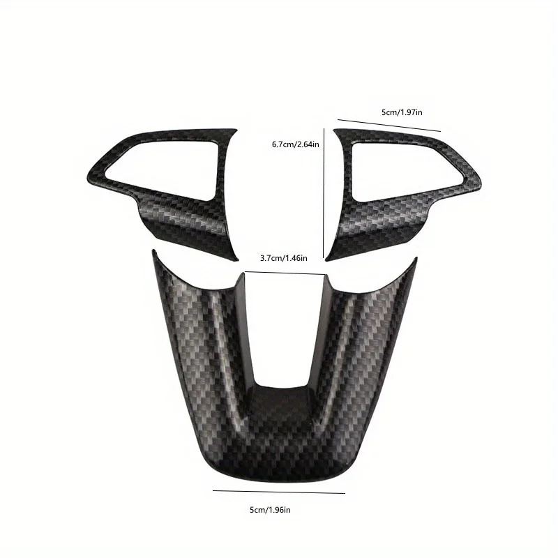 New Fits For Ford Ecosport 2018 2019 2020 Accessories 3Pcs/Set Interior ABS Chrome Steering Wheel Panel Protection Cover Trim