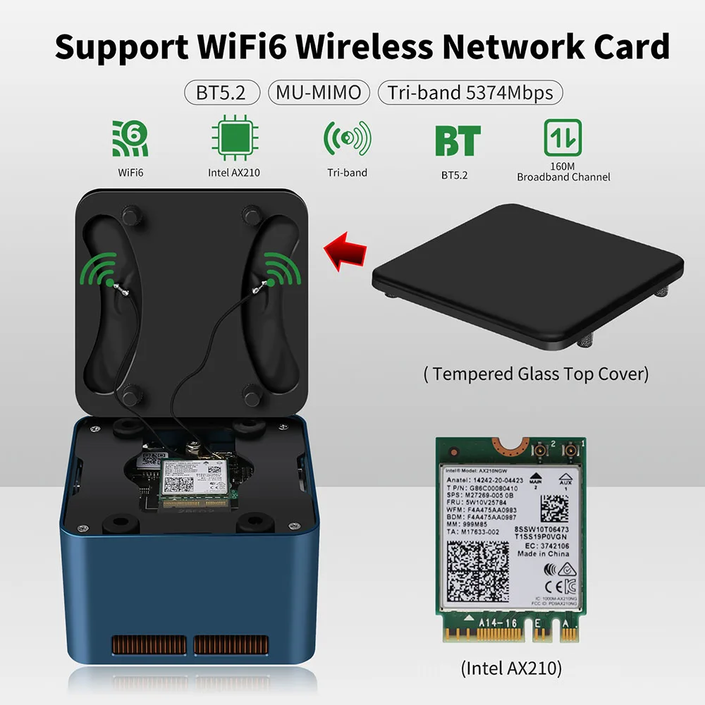 Imagem -04 - Mini Computador de Mesa Portátil m1 N100 I3-n305 2-lan Triple Display Hdmi Tipo-c Computador Ddr5 M.2 Nvme Ssd Pocket pc Win 11