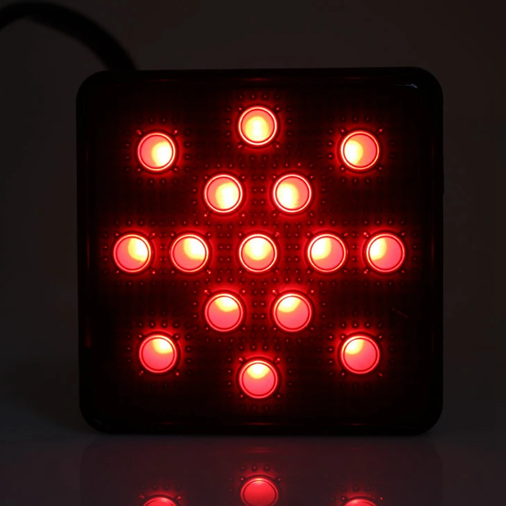 Black Lens 15-led Brake Light Trailer Hitch Cover for Towing, Transport 2\