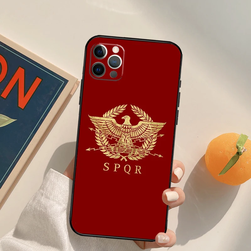 SPQR Roman Imperial Legion Case For iPhone 11 12 13 Pro XS Max XR X 6 7 8 Plus SE 2022 2020 Back Cover Phone Case