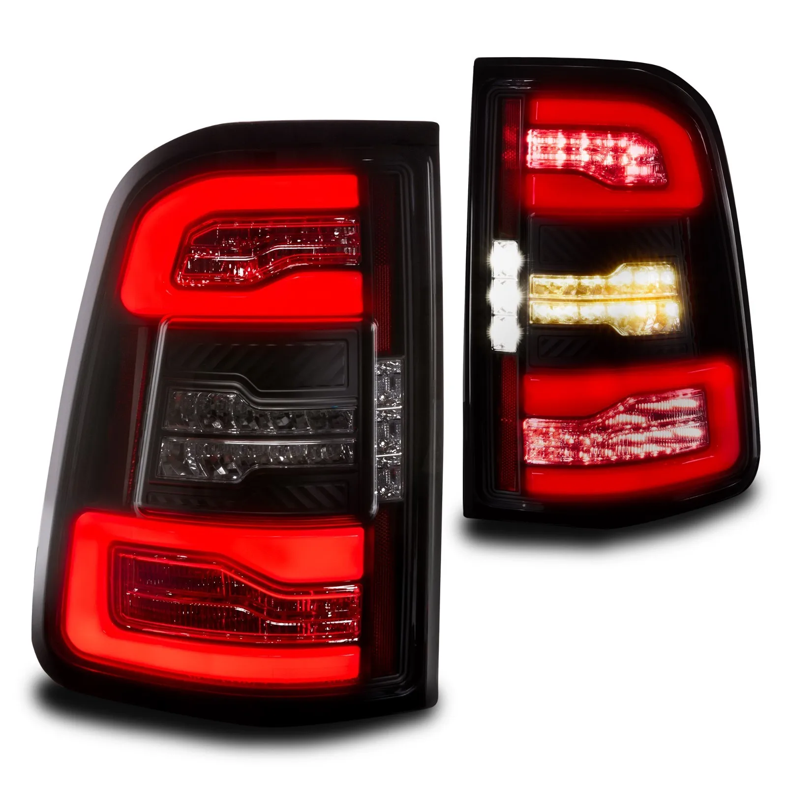 

Комплект затемненных светодиодных задних фонарей для Dodge Ram 1500 2019-2024 годов выпуска (для моделей без галогенных фар OE)