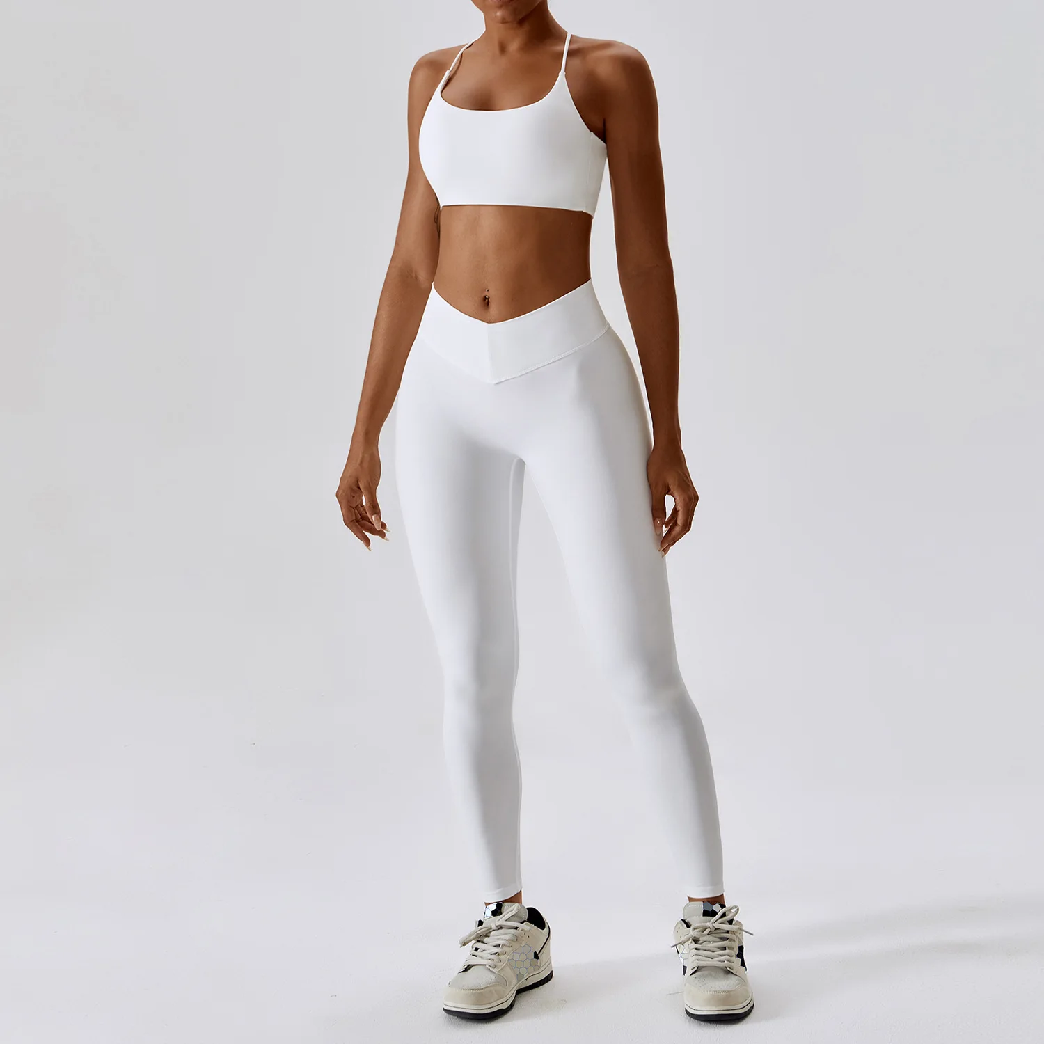

Yoga Clothing Women Sets Athletic Wear High Waist Leggings And Top Two Piece Set Seamless Gym Tracksuit Fitness Workout Outfits