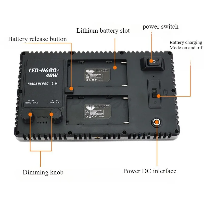 Portable U680 Selfie Light, Rechargeable LED880 for Outdoor Photography