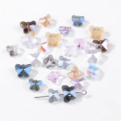 Butterfly Glass Beads AB Color Charms Loose Spacer Beads for Jewelry Making DIY Handmade Bracelet Necklace Accessories Wholesale