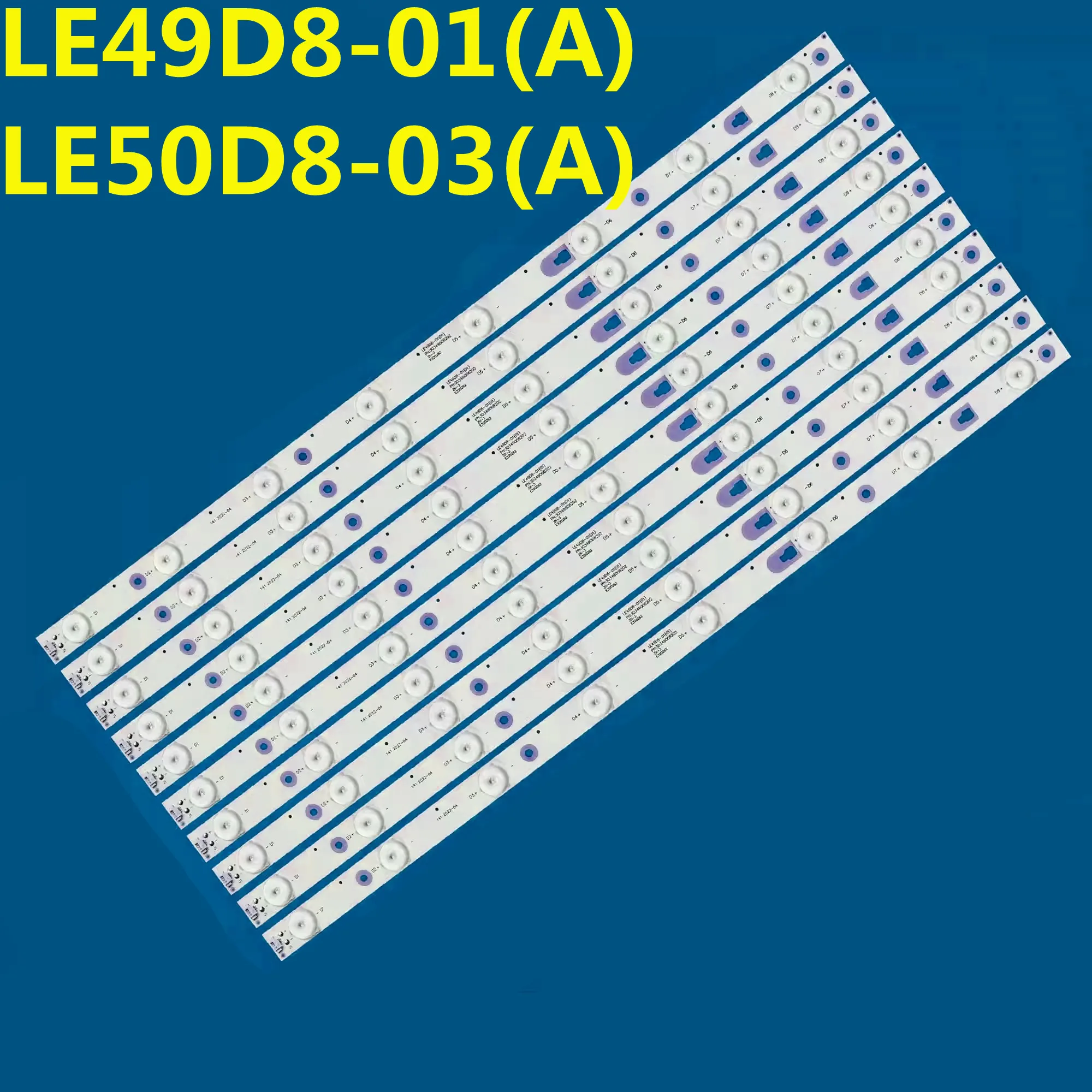 3VLED Backlight Strip 8lamp LE50D8-03(A) LE49D8-01(A) 30349008202 For 48C6 LS48H31 LS49A51 LS49H510N LS49H510X LC490DUJ-SGE1