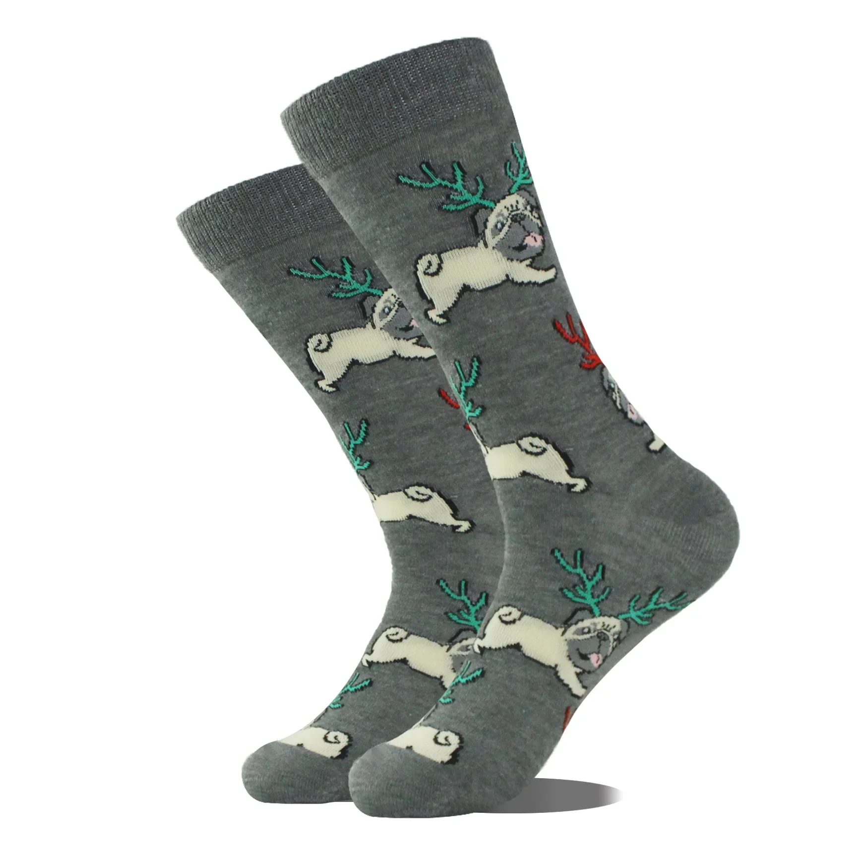 1 paar dierennieuwigheid sokken met buitenaardse dinosaurus mopshond panda flamingo cactus en skateboard print voor mannen vrouwen unisex EU 37-44
