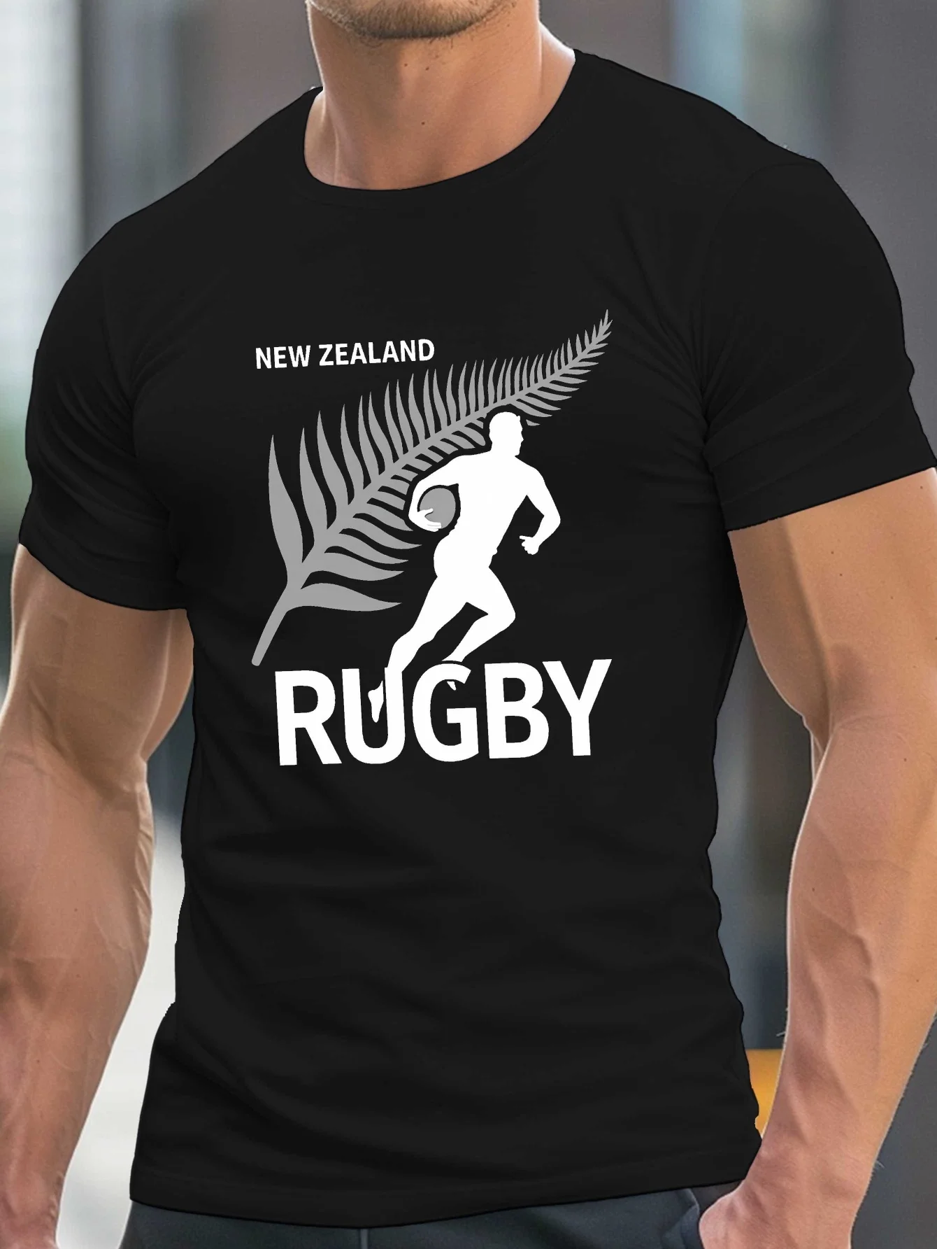 Men's Black Nz Rugb… - image