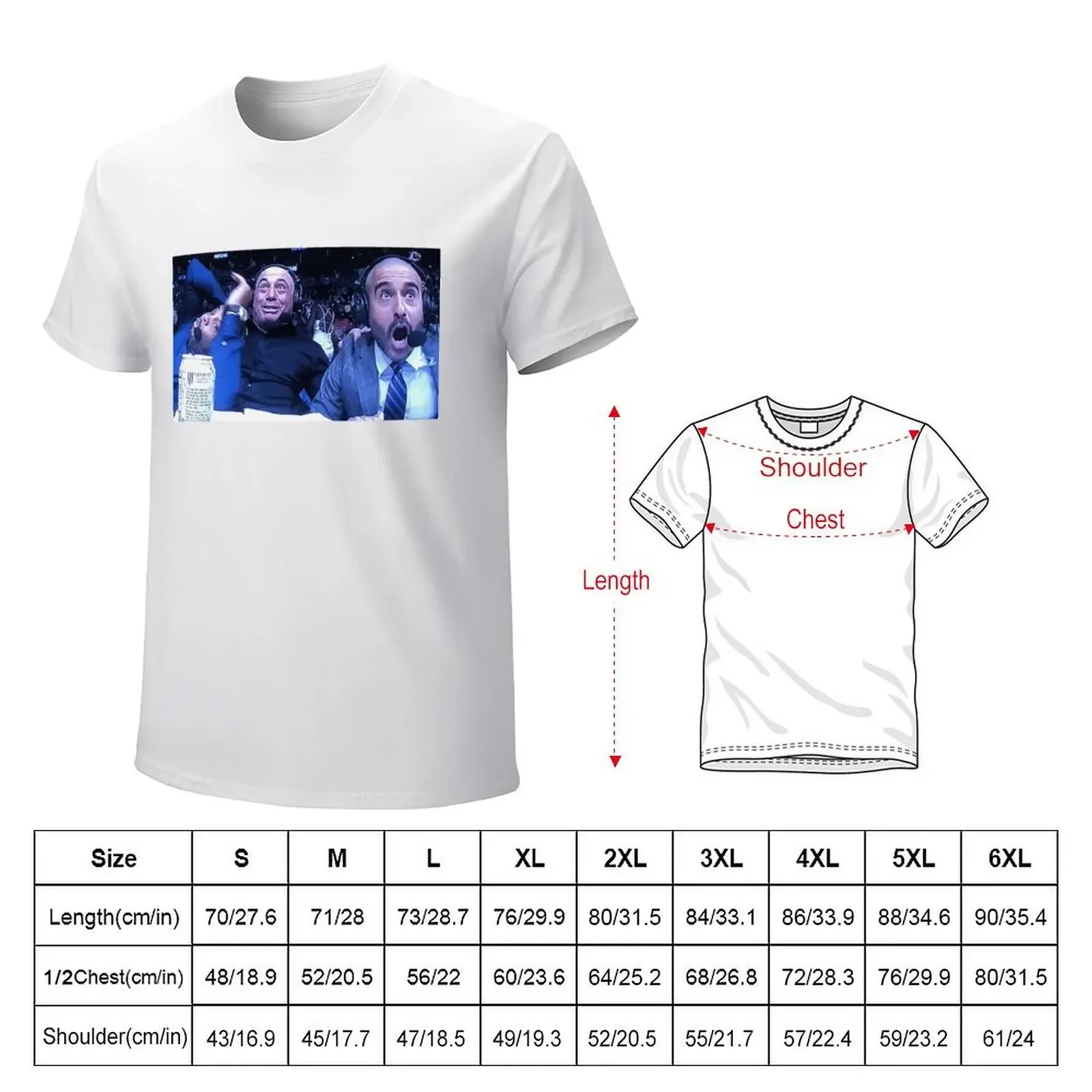 Joe Rogan Reaction Meme T-Shirt oversized korean fashion customs vintage t shirts mens t shirt graphic