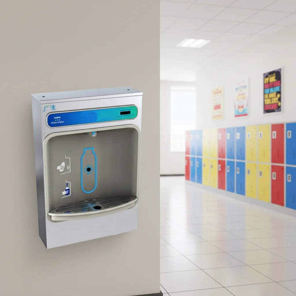 Wall Mounted Outdoor Stainless Steel Electric Water Dispenser Cooler with Bottle Filling Station Drinking Machine view 3