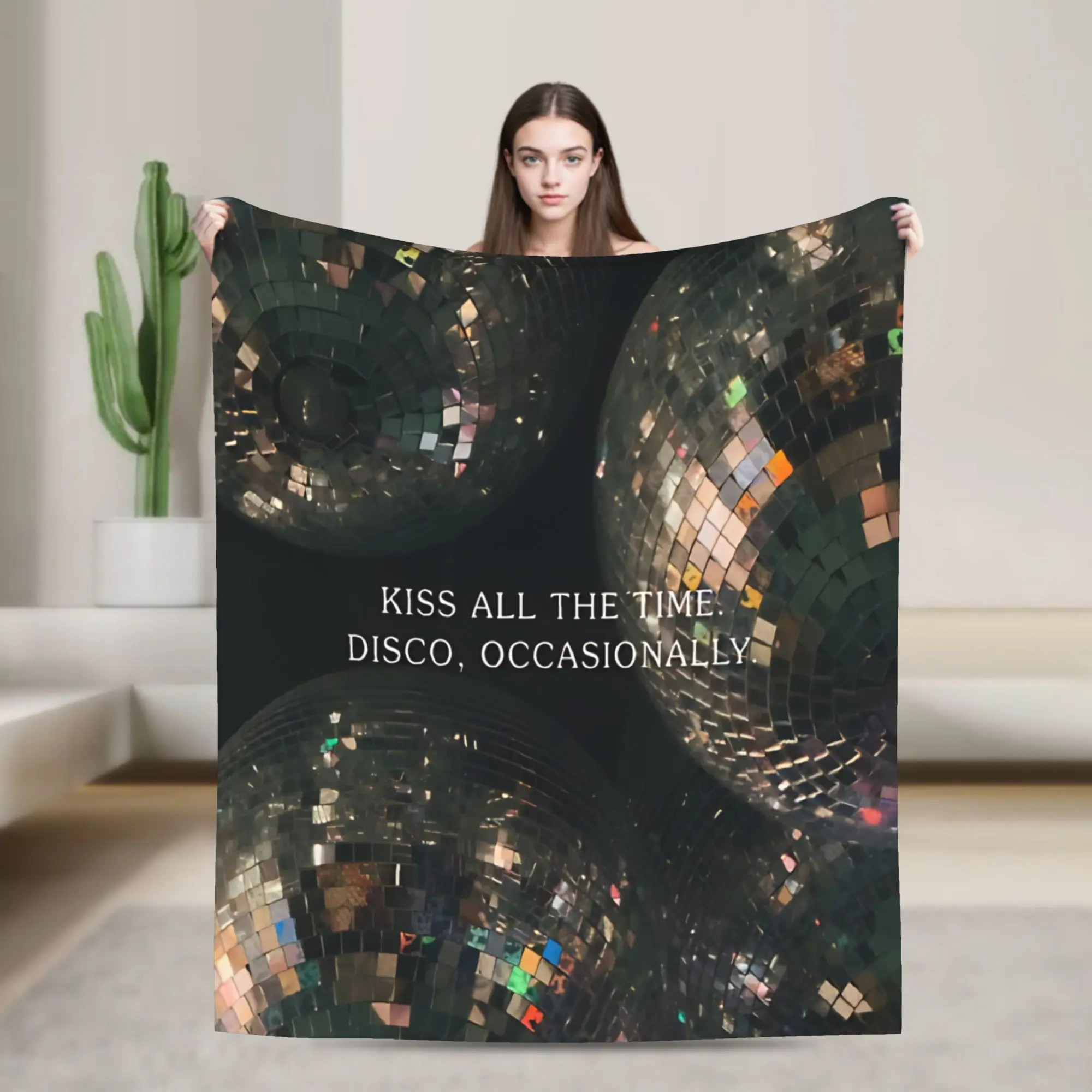Kiss All The Time Disco Occasionally HS Blankets Fleece Air Conditioning Harrys Music Styles Throw Blanket for Home Rug Piece
