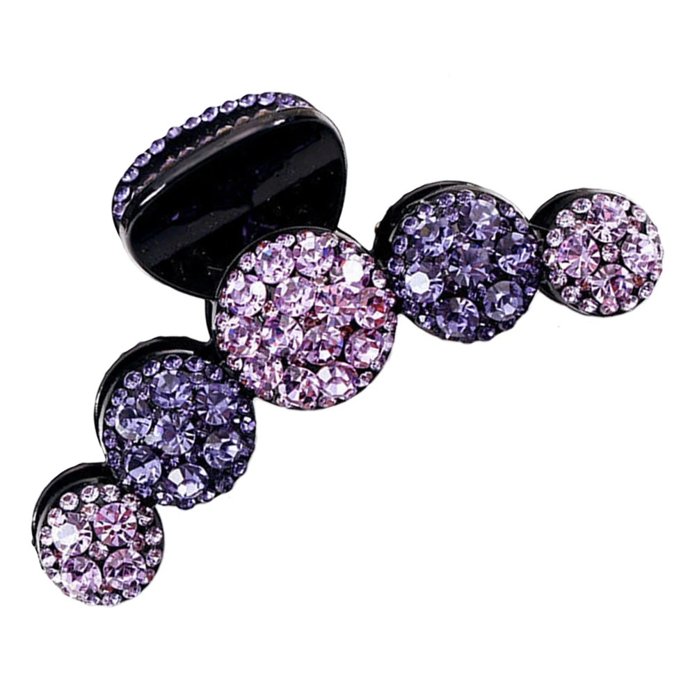 

Rhinestone Hair Claw Clip Stylish Violet Jaw Clip for Women Fast Hairstyle Fixing Hair Barrette Women Headdress