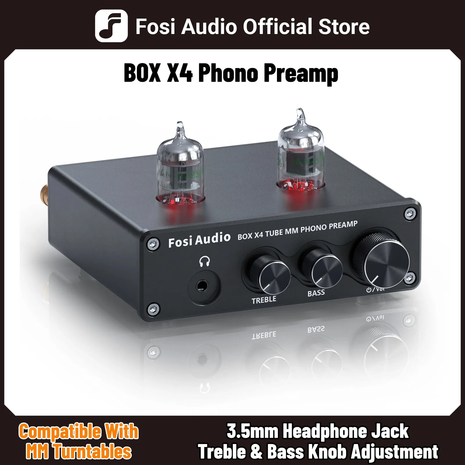 

Fosi Audio Phono предусилитель для проигрывателя фонографа предусилитель с ламповым усилителем HiFi BOX X4