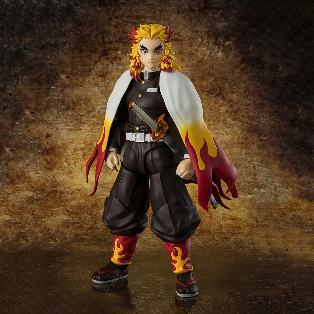 

In Stock BANDAI S.H.Figuarts Rengoku Kyojuro Demon Slayer Nice Collectible 15cm SHF Anime Action Figure Model Toys