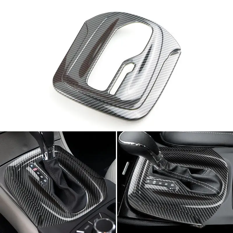 For Buick Regal 2009 2010 2011 2012 2013 2014 2015 2016 LHD ABS Carbon Texture Car Center Control Gear Shift Panel Frame Trim