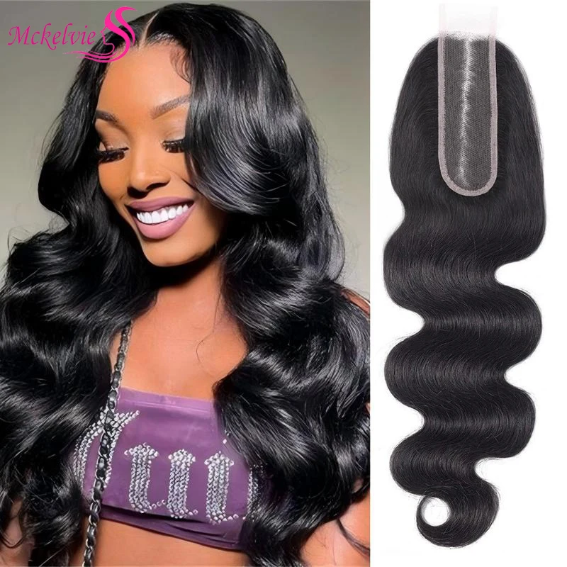 Body Wave Human Hair 2x6 Lace Closure Brazilian Remy 100% Human Hair For Woman Transparent Lace Pre Plucked Hairline Daily Use