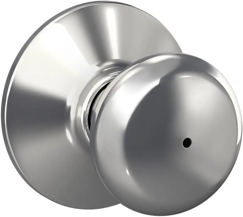 

F40 Ply 625 Plymouth Door Knob, Bed & Bath Privacy Lock, Bright Chrome