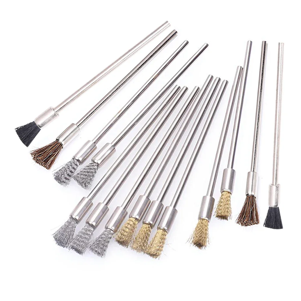 5pcs Dremel Steel Wire Brush 100mm Metal Rust Bristle Removal Wood Carving Jade Polishing Grinder Dremel Rotary DIY Tools