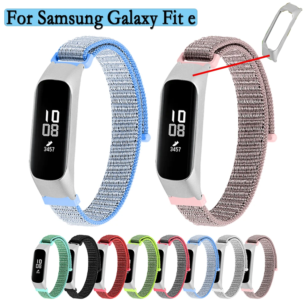 Tali nilon untuk Samsung Galaxy Fit e gelang jam dengan bingkai jam tangan pengganti gelang Super ringan