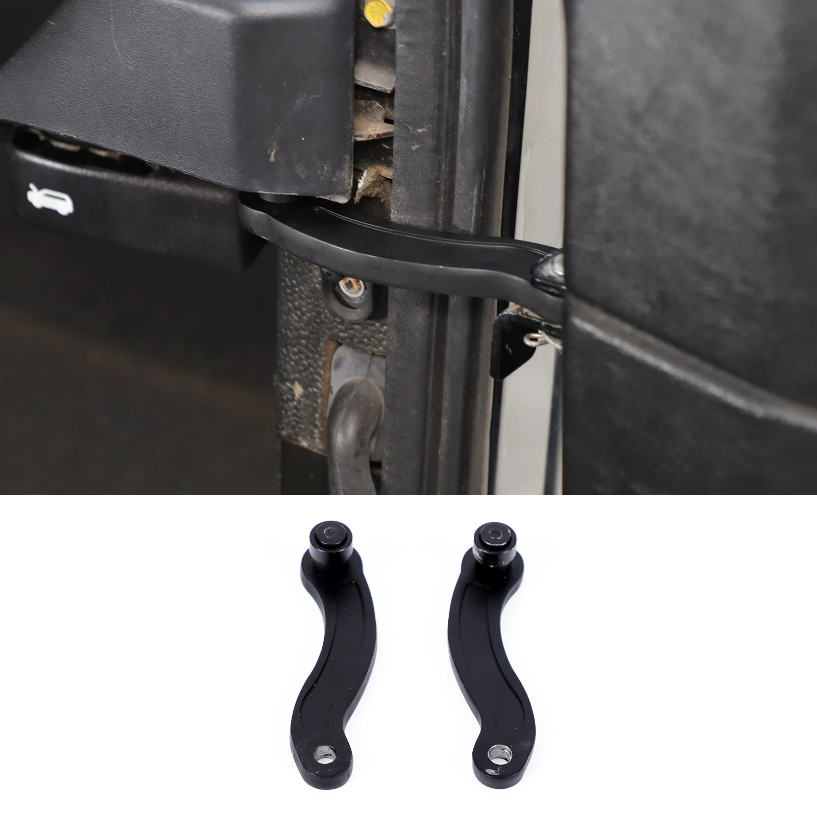 For Land Rover Defender 2004-2018 front door hinges avoid impact and damage Achieve soft closure Door cushioning Carbon steel