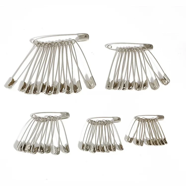 Hot Sale 50/100Pcs Safety Pins DIY Sewing Tools Accessory Silver Metal Needles Large Safety Pin Small Brooch Apparel Accessories