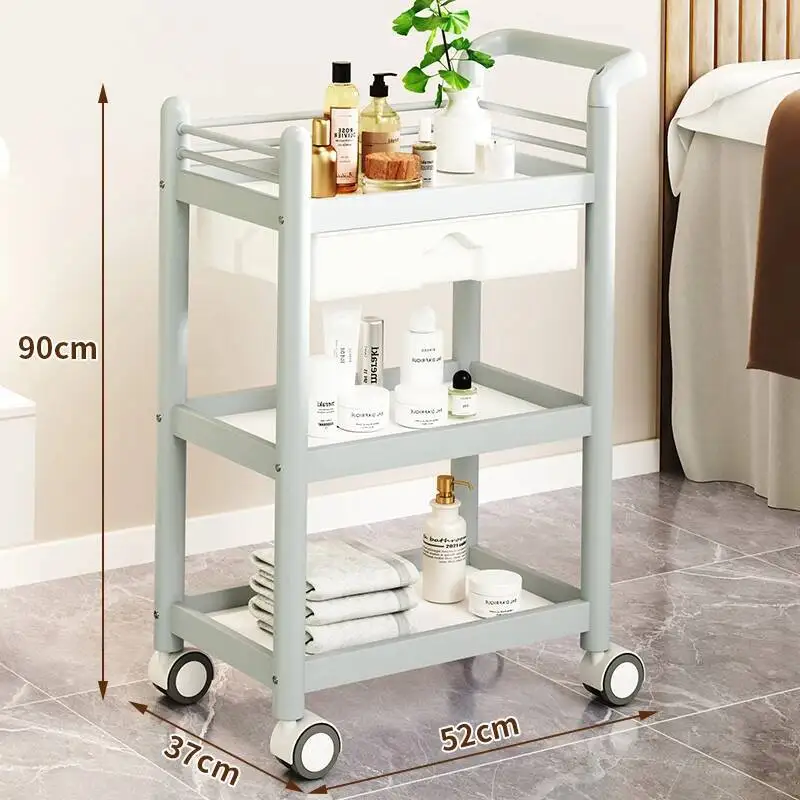 

Makeup Rolling Hair Cosmetic Trolley Cart Salon Tool Salon Trolley Medical Drawers Carrito Auxiliar Salon Furniture BL50SF
