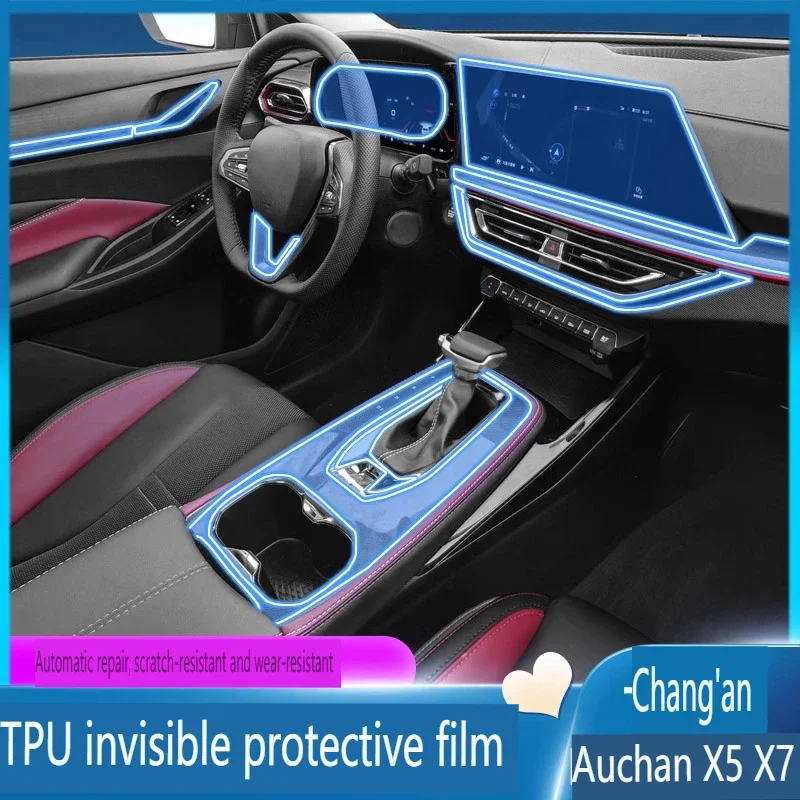 

Tpu Transparent Film for Changan OSHAN X5 X7 Car Interior Protector Film Sticker Center Control Screen Door Car Accessories