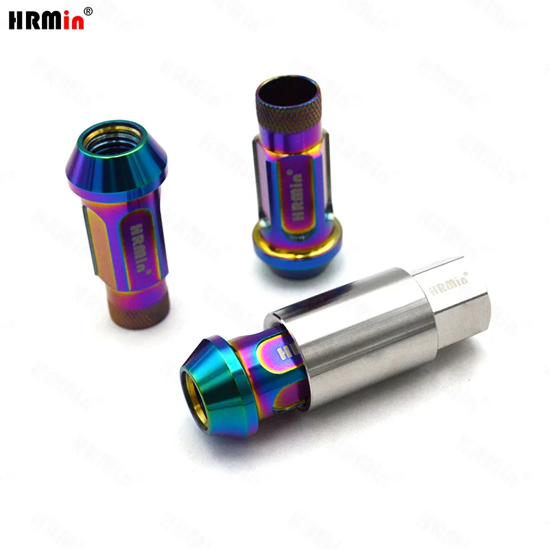 

HRMin racing wheel rim nut open end Gr.5 titanium cone seat anti-theft wheel nut M12*1.25*48mm for Nissan,Greatwall,Geely,Subaru