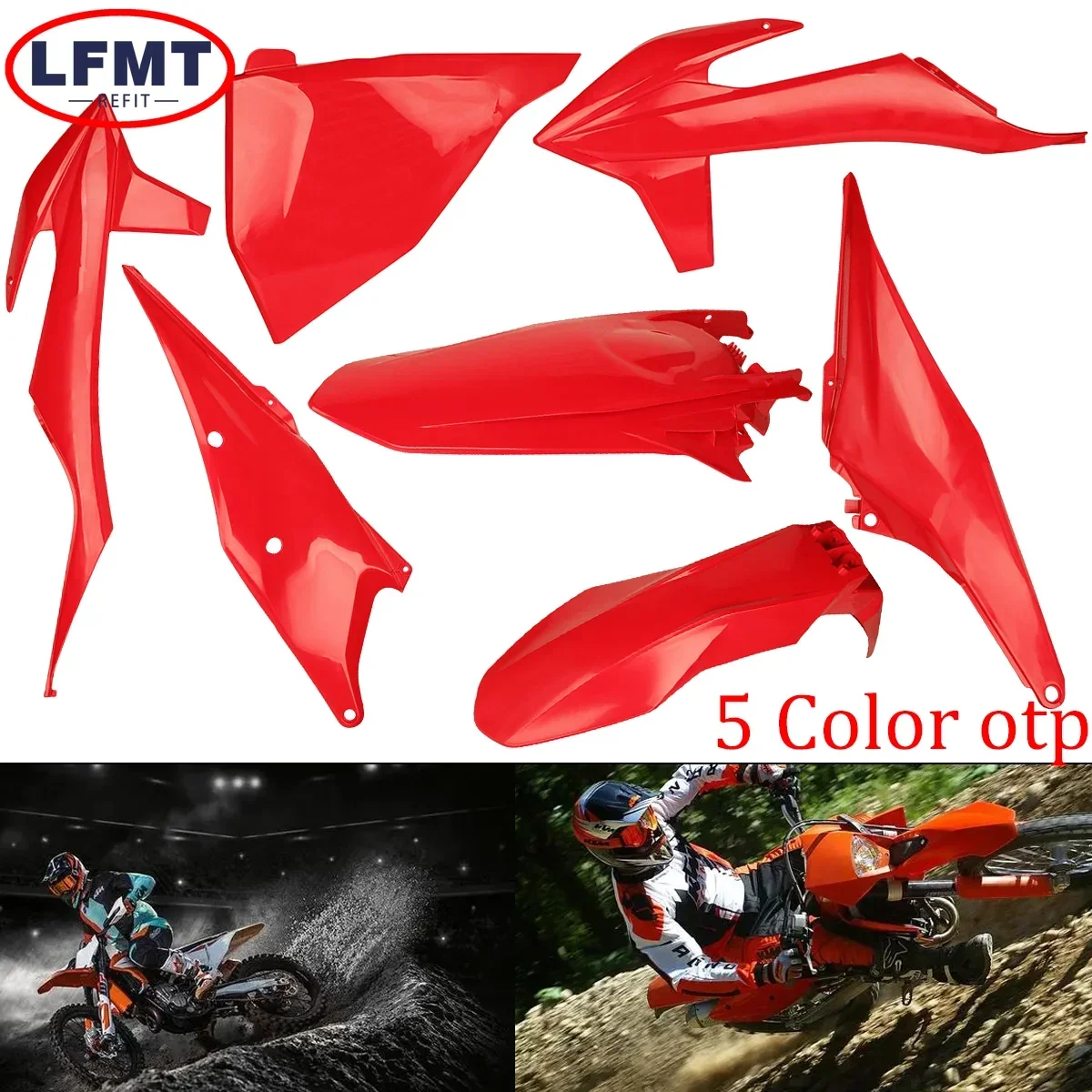 

Motorcycle 2023 Full Plastic Kit Body Fairing Cover Fuel Tank Fender Mudguard Side Panel Plate Guard For KTM EXC EXC-F SX SX-F