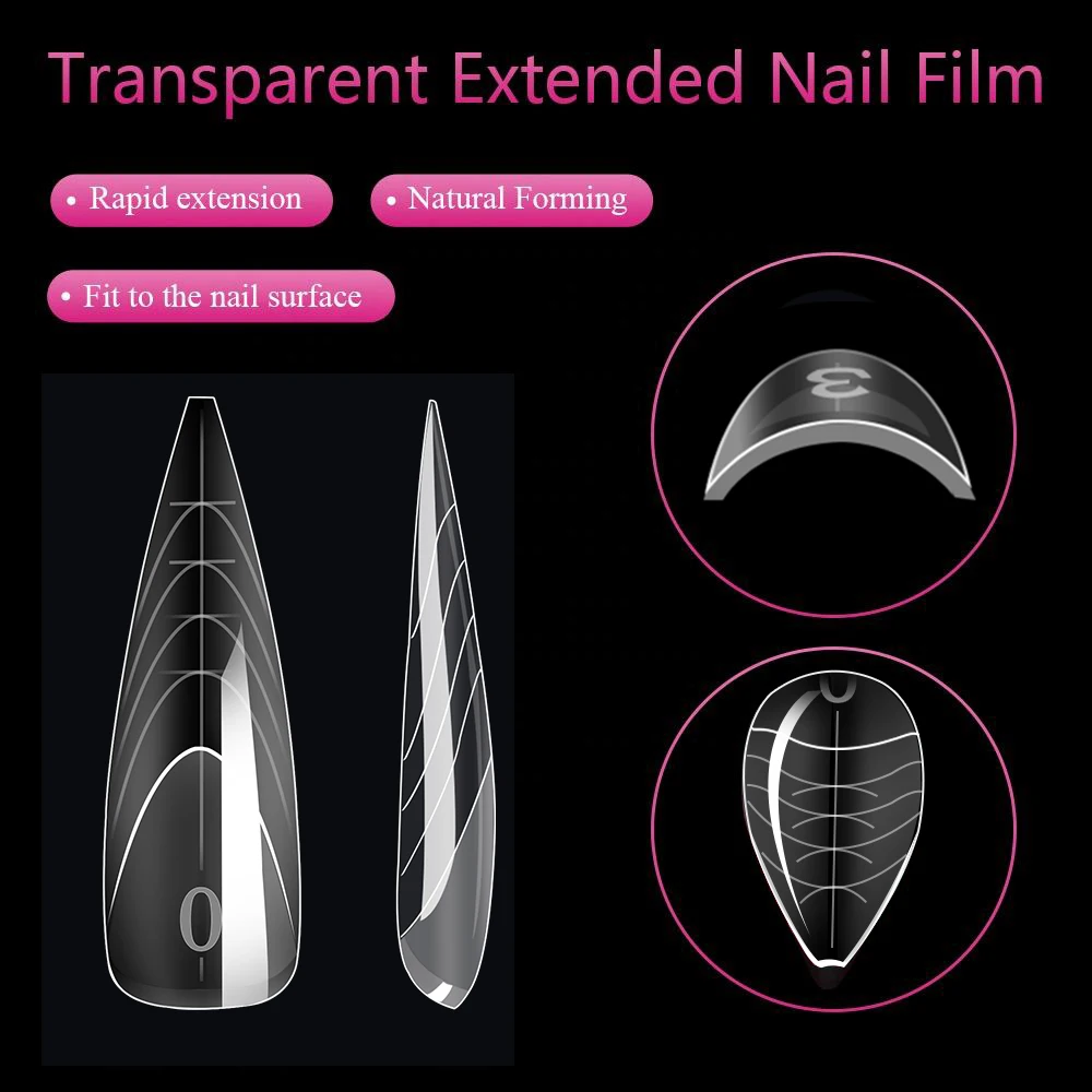 150pcs French Line Nail Form Insert Capsule Ongle Reverse Popits Dual Top Form Extended Nail Dual Form Tips for Salon