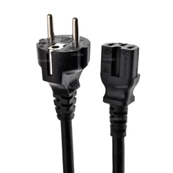 Euro Schuko to C15 Power Cord, EU Schuko CEE7/7 to IEC320 C15 Female Power Extension Cable Cord,10A/16A 250V