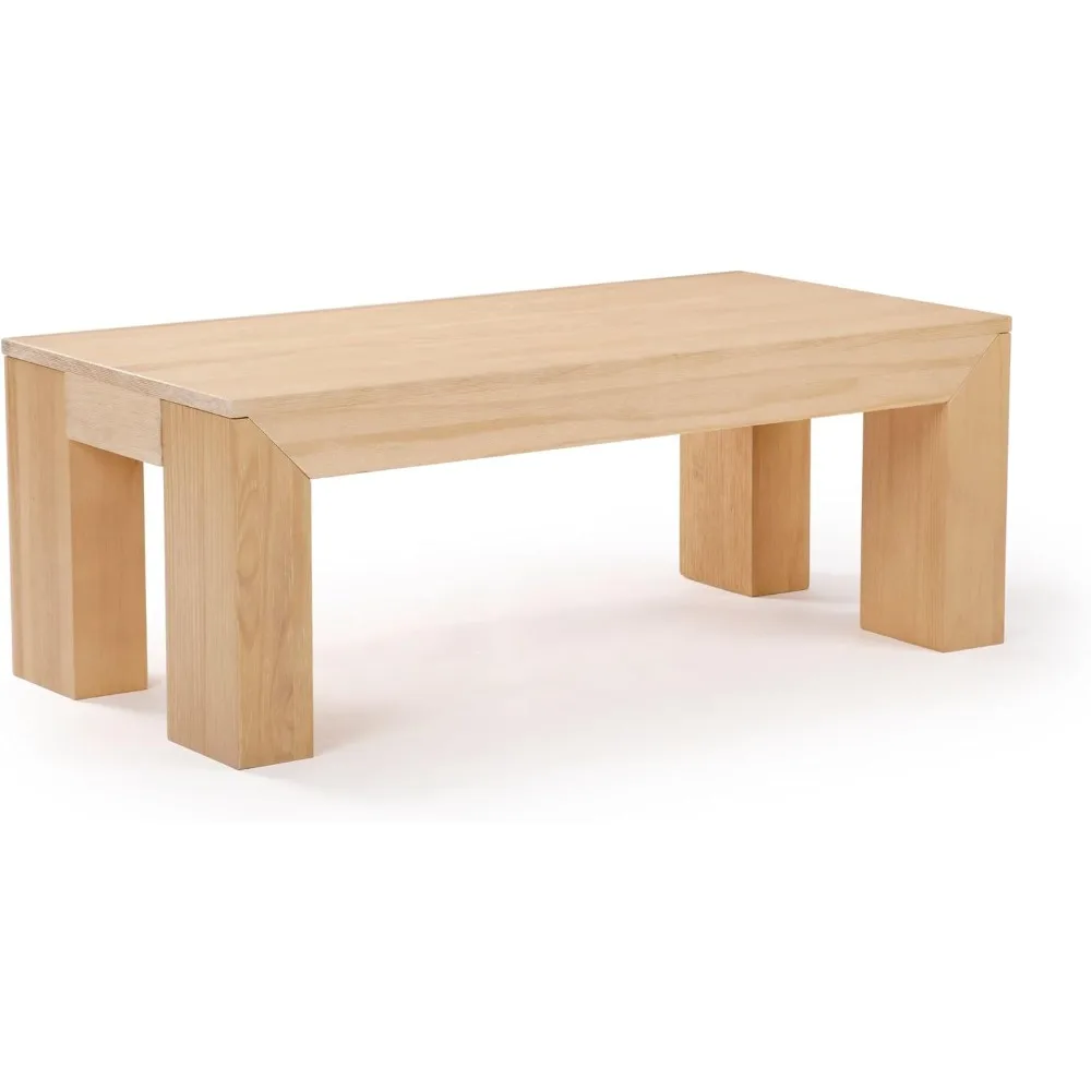 Mesa de centro rectangular moderna, mesa de centro rectangular de 40", mini mesas centrales para espacios pequeños, sala de estar pequeña