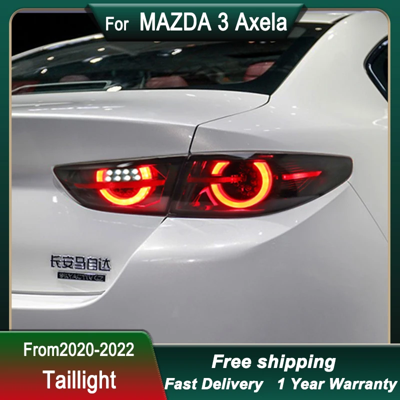 

Автомобильные светодиодные задние фонари для MAZDA 3 Axela 2020-2022, новый стиль, полностью светодиодные тормозные фонари заднего вида, динамический указатель поворота, задний фонарь в сборе