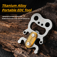 Premium Mens Gift Titanium Alloy Multi Tool Keychain Pendant Outdoor Survival Gear Camping Hiking EDC Gadget