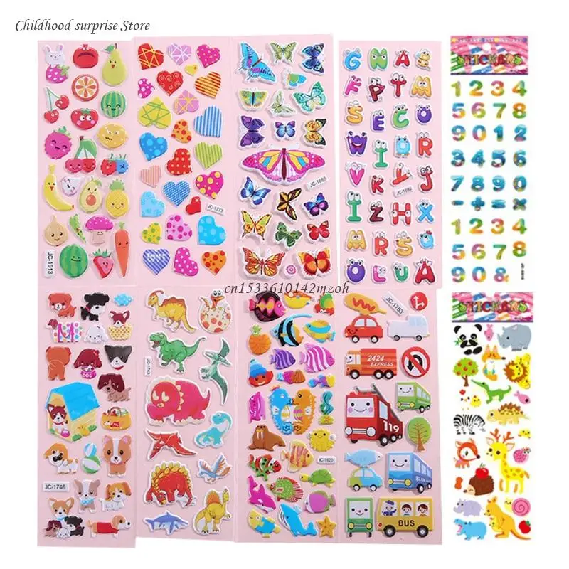 Lovely Stickers Self-Adhesive Easy Peal Off for Scrapbook Luggage Decors Dropship