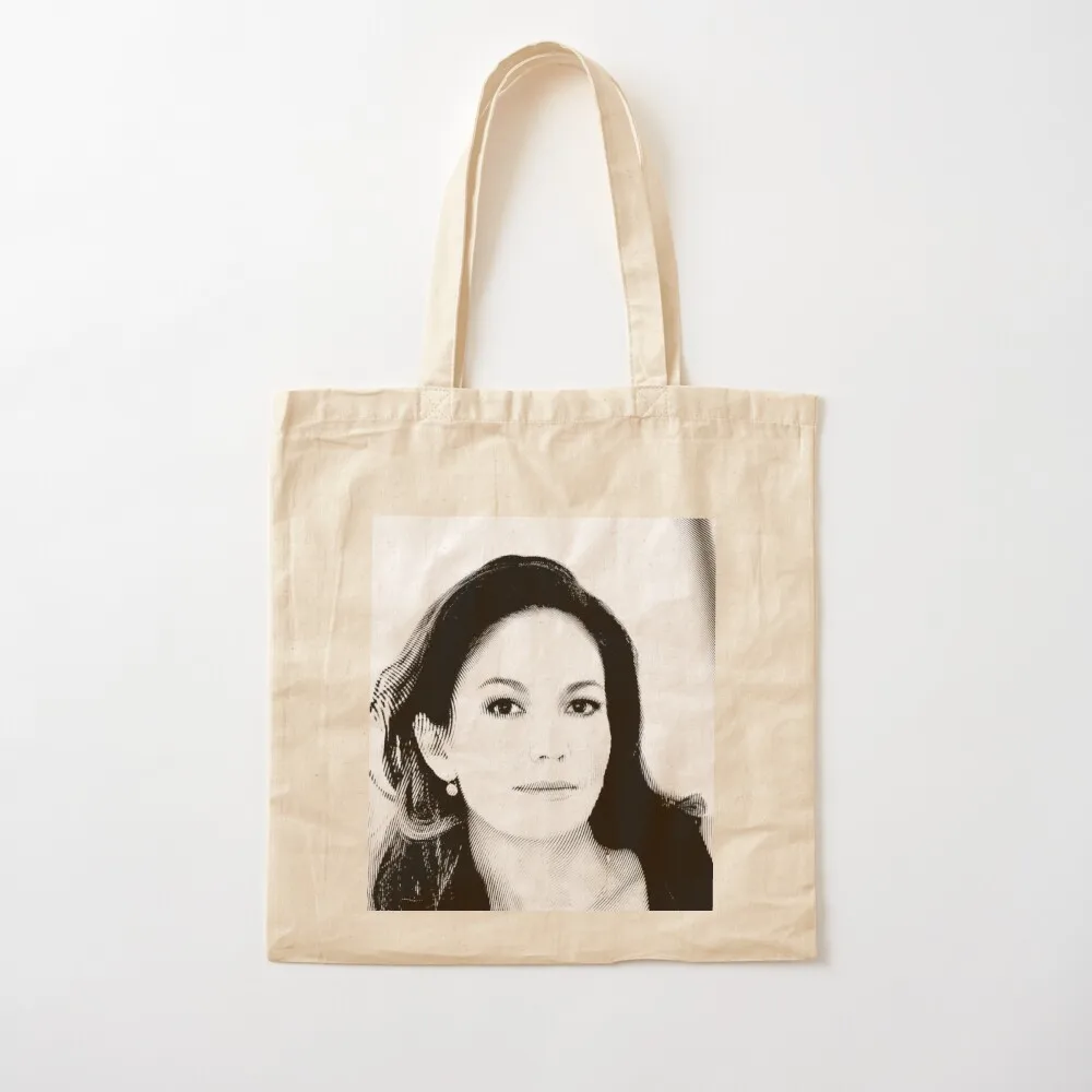 

Diane Lane Black & White Portrait (Linocut) Tote Bag Lady bag woman shopping bag tote canvas Canvas Tote