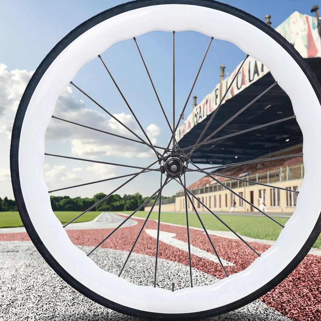 STLF Lightweight 700c Bicycle Clincher Wheelset with Chinese Pearl White Carbon Wheels Rim & Disc Brake