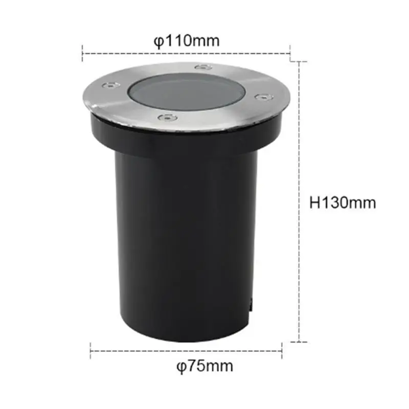 Carcasa Redonda para Bombilla GU10 NOCM, para Iluminación Exterior de Suelo, Carcasa para Lámpara Subterránea