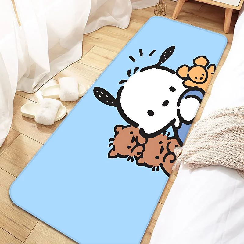 Cartoon Cute P-Pochacco Door Mat Entrance Non-slip Doormat Washable Kitchen Carpet Living Room Hallway Rugs Bathroom Bath Door M