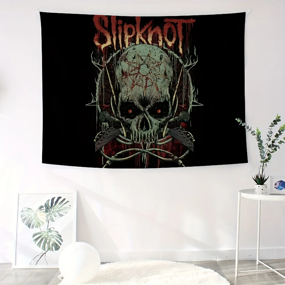 معلقة على الحائط من روك آند رول، نسيج ملصق عتيق لديكور غرفة الموسيقى، هدية لمحبي موسيقى الروك، لافتة خلفية للحفلات #6