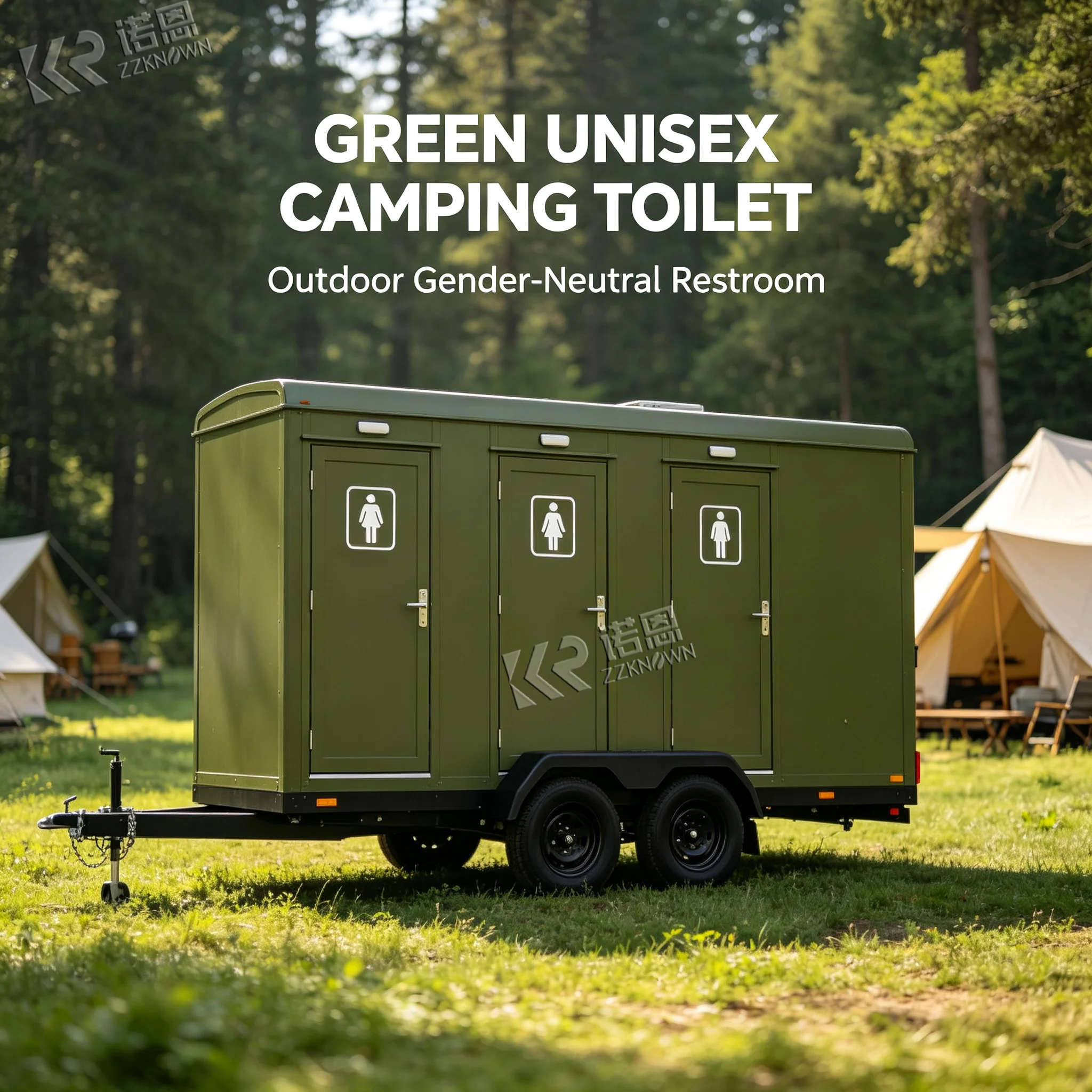 DOT VIN Provided Customized Luxury Air Conditioned Mobile Restroom Trailer Portable Outdoor Bathroom with Modern Design