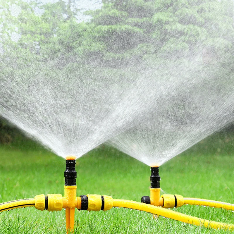 

1Pcs 360° Rotation Auto Irrigation System Garden Lawn Adjustable Sprinkler With Ground Spike For Plants Flowers Vegetables