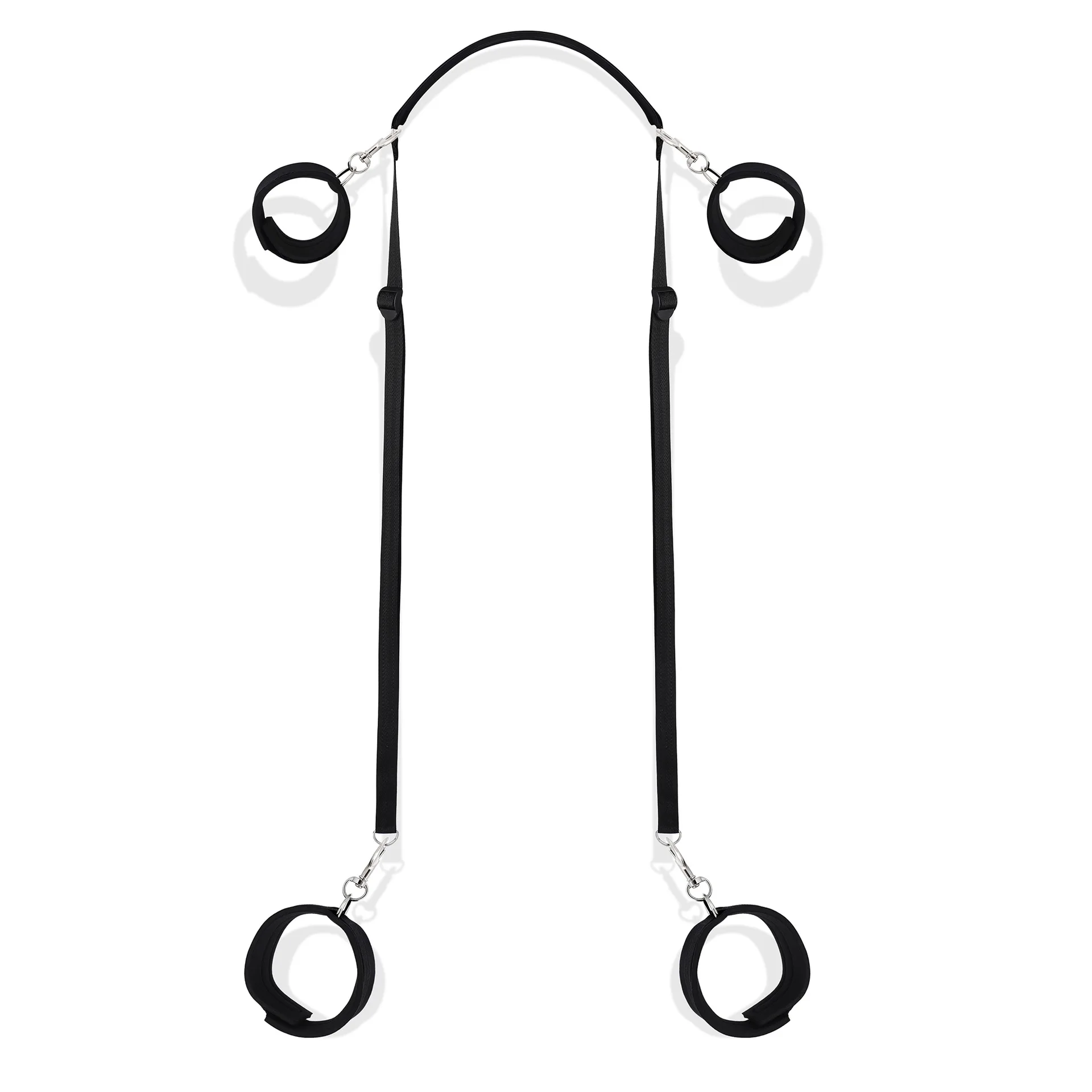 Velcro Split-leg Handcuffs and Ankle Cuffs Sponge Bed Bondage Female Slave Training Restraint SM Couple Sex
