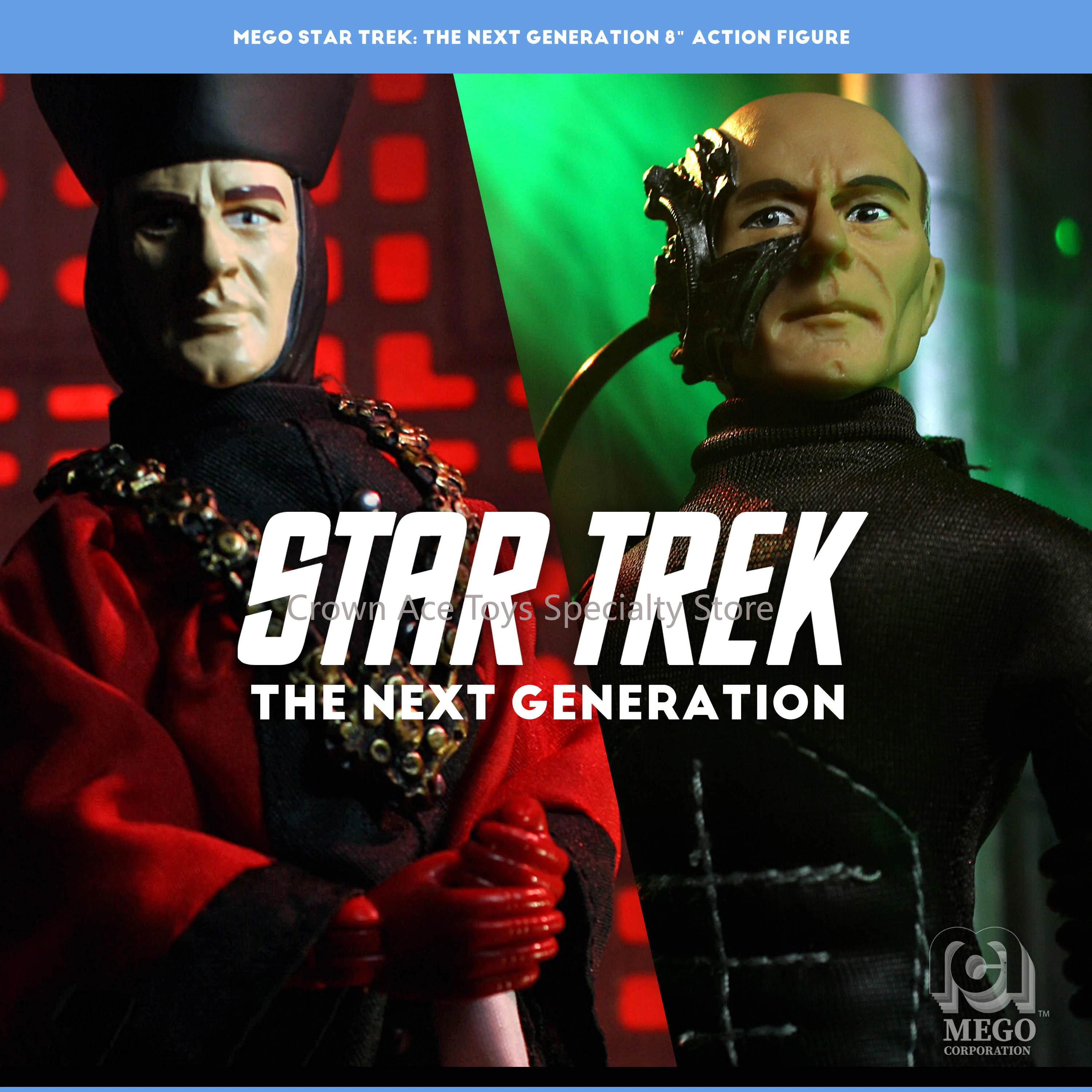 

In Stock Mego Star Trek THE NEXT GENERATION 8in Action Figures Trendy Toy Gift Desktop Model Classic Collectibles and Retro Toys